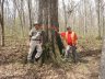 Oaky Woods Hike 2014 - John Trussell, left, and Danny Hamsley, forester, stand next to the 
State Champion Shumard Oak in Oaky woods, near Big Grocery creek
